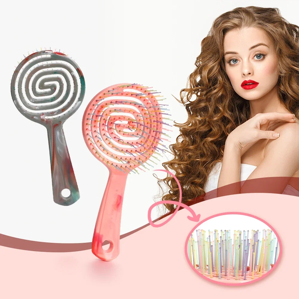 

Wide Curved Vented Hair Brush Detangle with Nylon Bristles Best for Men Women Brushes