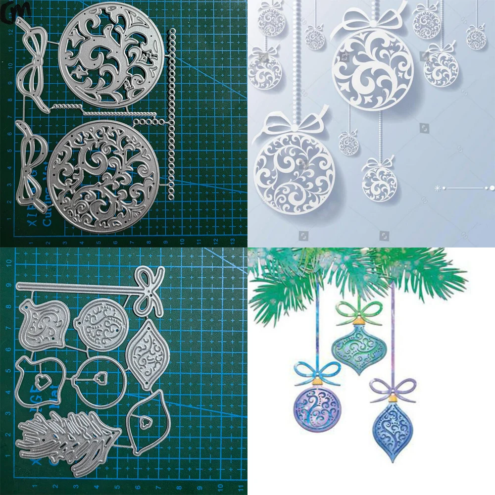 Christmas ball decoration bow Metal Cutting Dies Cut Die Mold Scrapbooking Paper Knife Mould Blade Punch Stencils