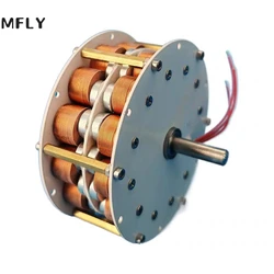 超低速度の二重層ハイパワーディスクタイプ鉄コア発電機、効率的なマルチポール、強力な磁気、三相ac