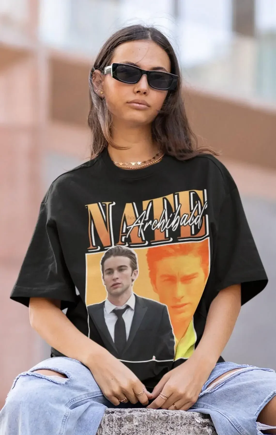 2024 Tailor-made Vintage Bootleg Inspired Tee  Nate Archibald Gossip Girl Inspired Vintage Homage Classic Graphic Girl Fun