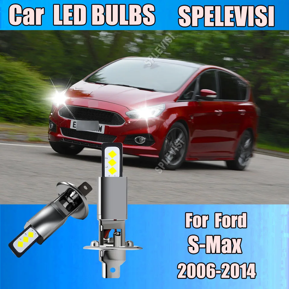 

2Pcs H1 448 High Beam Car Light 6500K 60W 6000LM Conversion Kit For Ford S-Max 2006-2014 2007 2008 2009 2010 2011 2012 2013