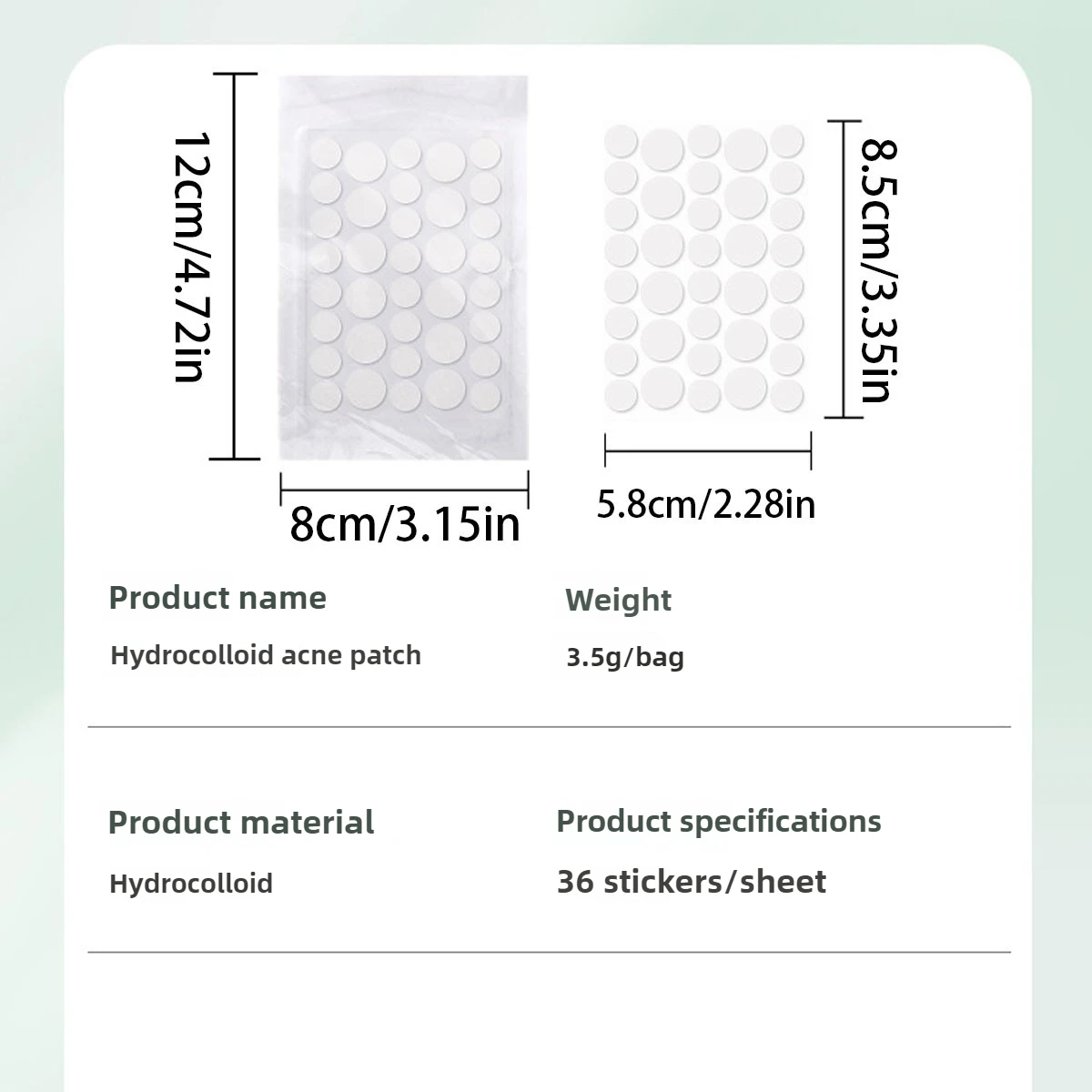 Tea Tree Oil Hydrocolloid Dressing Patch 5 ชิ้น Salicylic Acid คอนซีลเลอร์กันน้ําที่มองไม่เห็น Patch แพทช์สิว