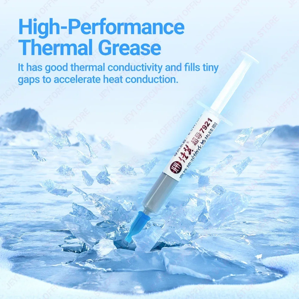 JEYI 3.5g Thermal Grease 8W/m.k High Performance Silicone Thermal Paste for SSD Heatsink, CPU, Graphics Card, laptop, GPU Cooler