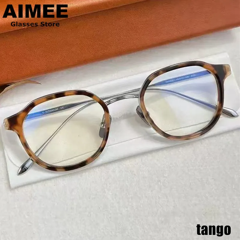 

Японские ультралегкие очки ручной работы из чистого титана, оправа для мужчин и женщин, дизайнерские очки в стиле ретро, круглые, с защитой от синего света, Gafas