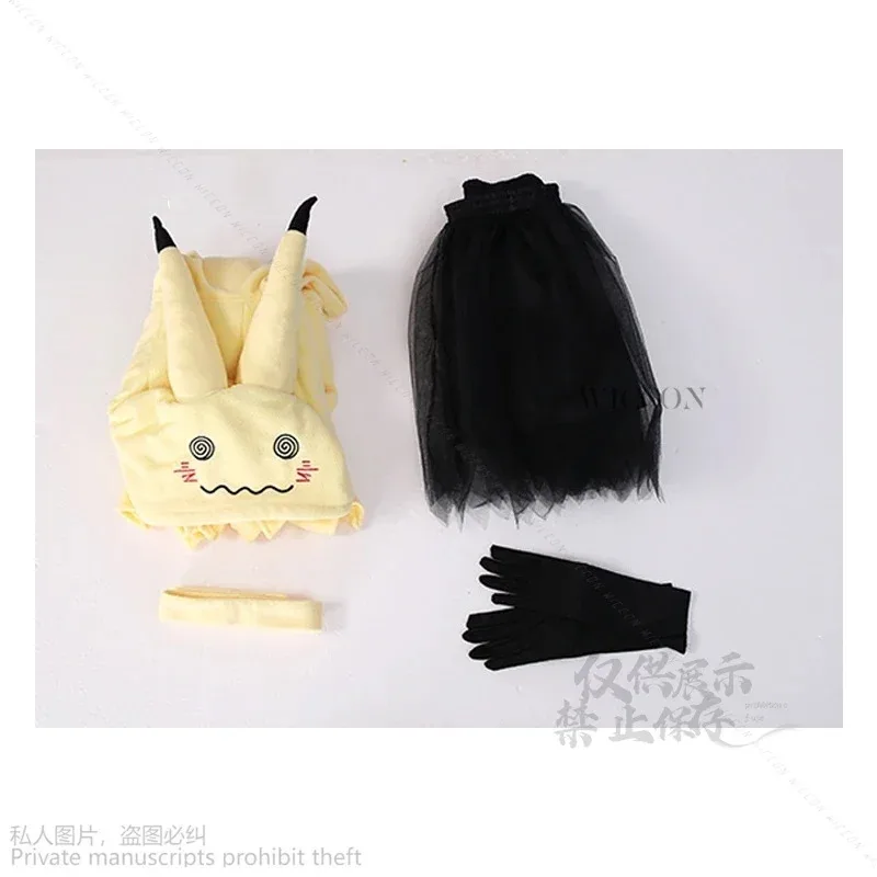 NewAnime Game Mimikyu تأثيري الكرتون عباءة فستان زي البدلة لوليتا كوس هالوين عباءة ل فروي لطيف منامة الكبار الاطفال قطع