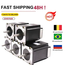 5pcs Nema 23 Stepper Motor 57 Motor  23HS7628 57 Stepper Motor 4-lead for CNC Milling Machine 189N.cm 269oz.in 2.8A 76mm