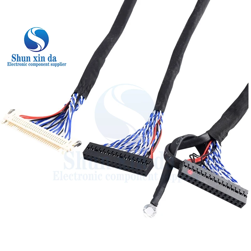 1pcs/lot 8 Bit LVDS Cable FIX-30 Pin 2ch For 17-26inch LCD/LED Panel Controller 25cm In Stock