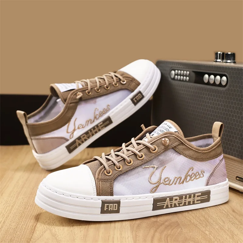 YRZL Men's Sports Shoes Comfortable Walking Shoe Casual Sneakers Non Slip Male Sneaker Breathable Skateboarding Shoes