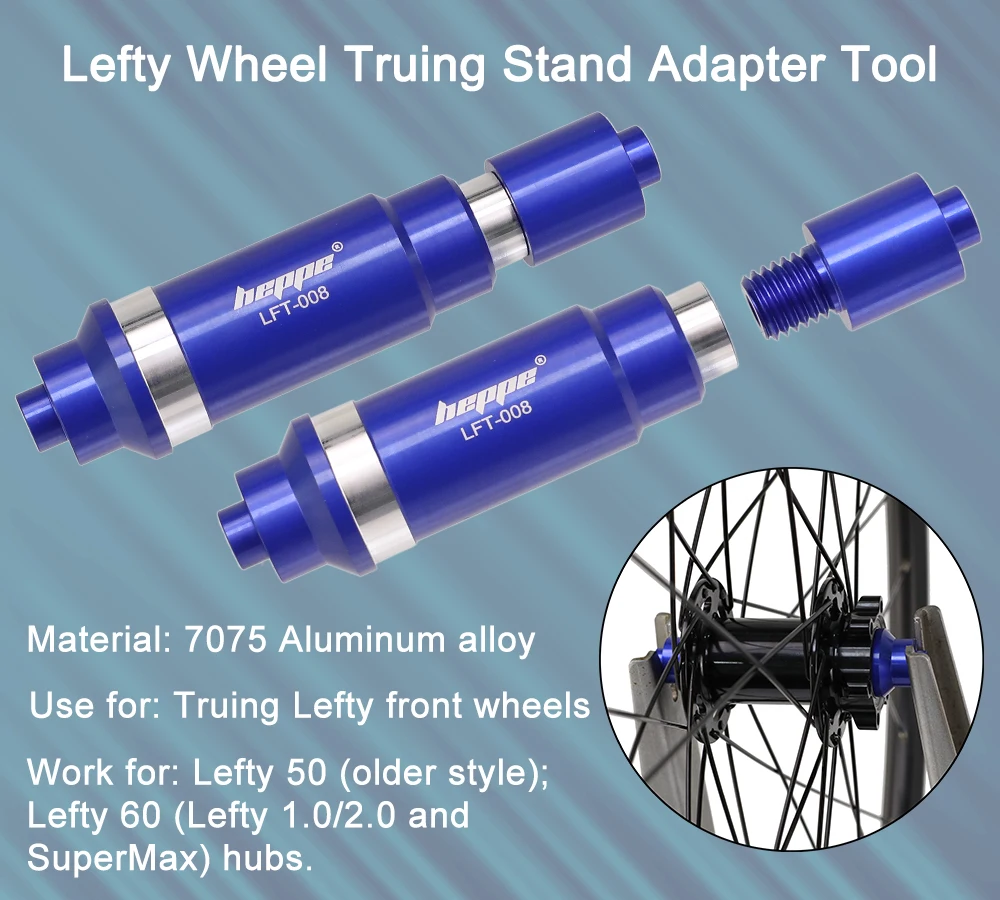 HEPPE Fahrrad Lefty Hub Rad Reparatur Werkzeug Lefty Wheel Truing Stand Lefty Rad Achse Werkzeug Lefty Hub Steckachse zu QR Adapter – Detail 4