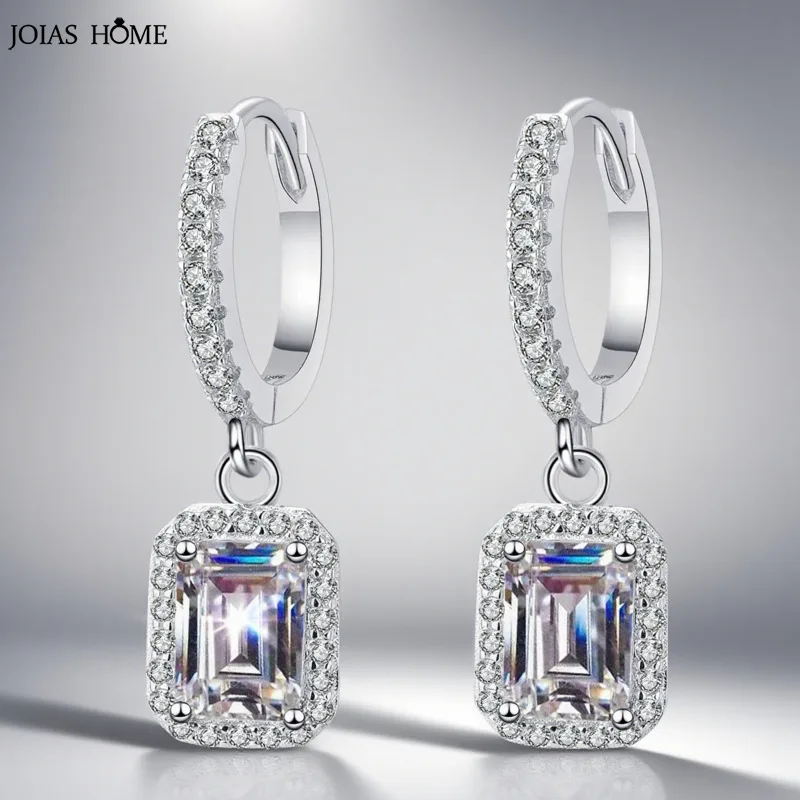 

JH 1CT Moissanite 925 Silver Stud Earrings For Women D Color Shining Moissanite Gemstone Earring Fine Jewelry Lab Diamond
