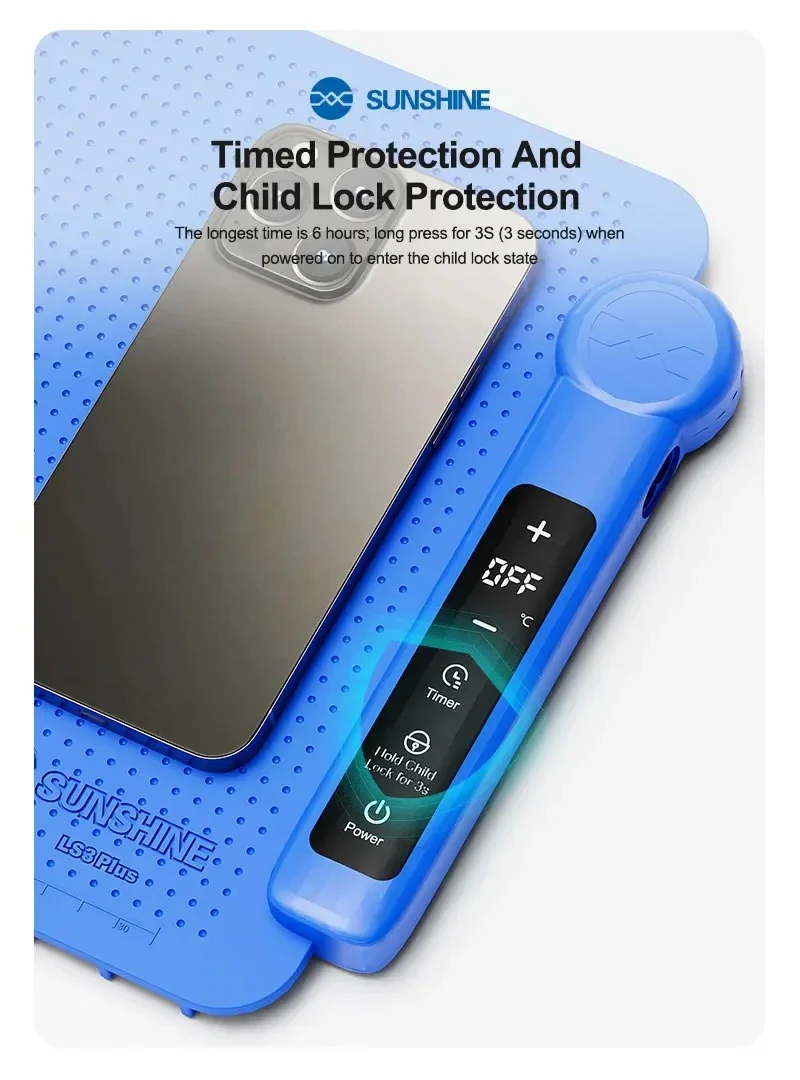 

SUNSHINE LS3 Plus 17-дюймовый разделитель ЖК-экрана, интеллектуальная платформа нагрева, контроль температуры для ремонта телефона, разборки