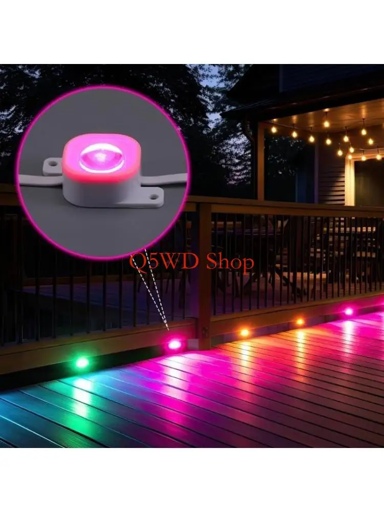 Q5WD 30Pcs Outdoor Light Fasteners Plastic Mounting Clip Replacement Courtyard LED Light Fixed Bracket for H706 Lights
