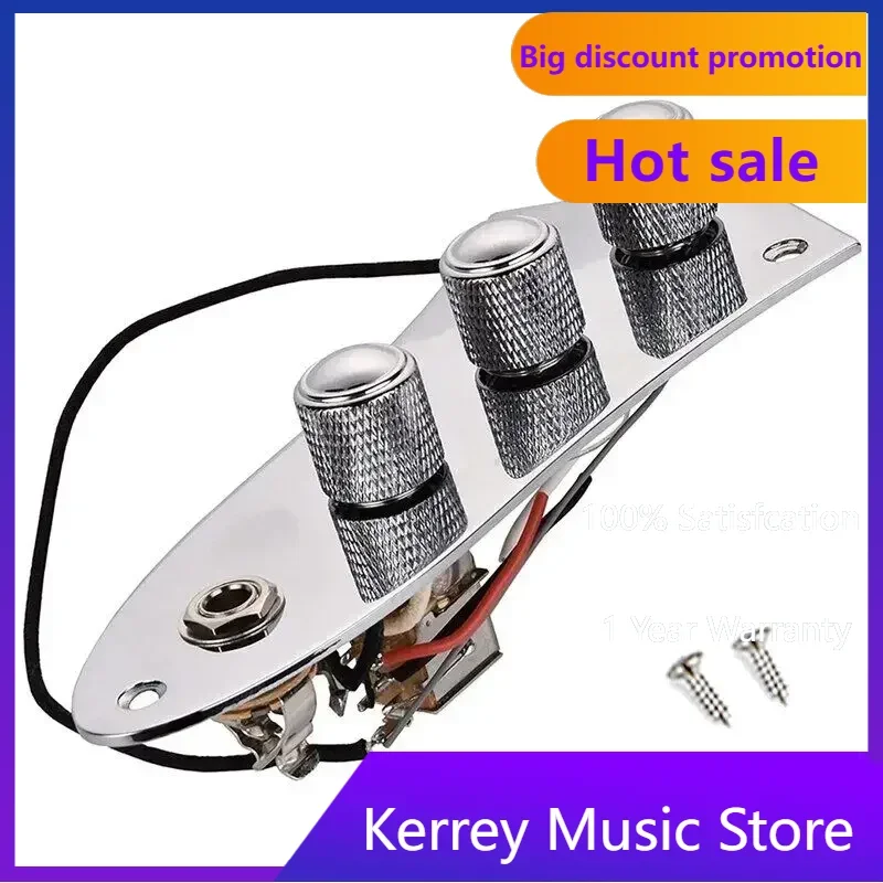 

Pre-Wired Control Board for Jazz Bass Guitar with Harness And Push-Pull Potentiometer