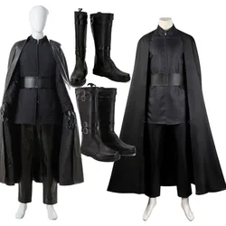 Kylo Cosplay Ren Costume Men Space Battle Knight Cloak Shoes Boots Fantasia Outfits Halloween Carnival Party Disguise Suit