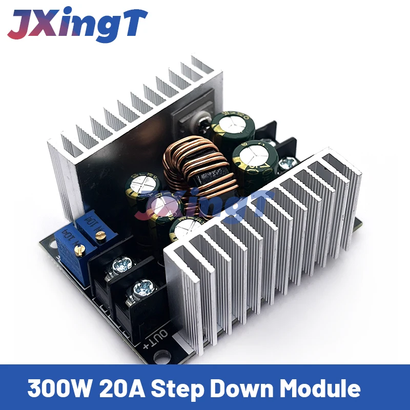 300W 20A DC-DC понижающий преобразователь, понижающий модуль с драйвером постоянного тока для светодиода, понижающий модуль напряжения, электролитический конденсатор