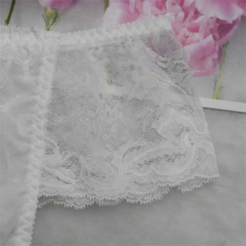 T-Brief en dentelle blanche pour homme, demi-transparente, Sexy, cadeaux BF, fête privée FKK, Harajuku Thai