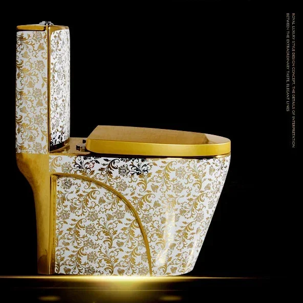 Sanitary ware integrated gold-plated toilet luxury toilet gold toilet