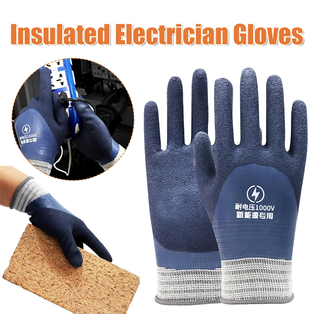 Geïsoleerde elektricienshandschoenen 1000V elektrisch geïsoleerde handschoenen Elektricien isolerende handschoenen voor elektriciens Voorkom schokken