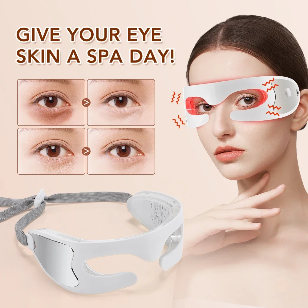 

New 3D Eye Massager Red Light Therapy Vibration Massage Beauty Tool Eye Muscle Relaxation Remove Dark Circles Relief Eye Fatigue
