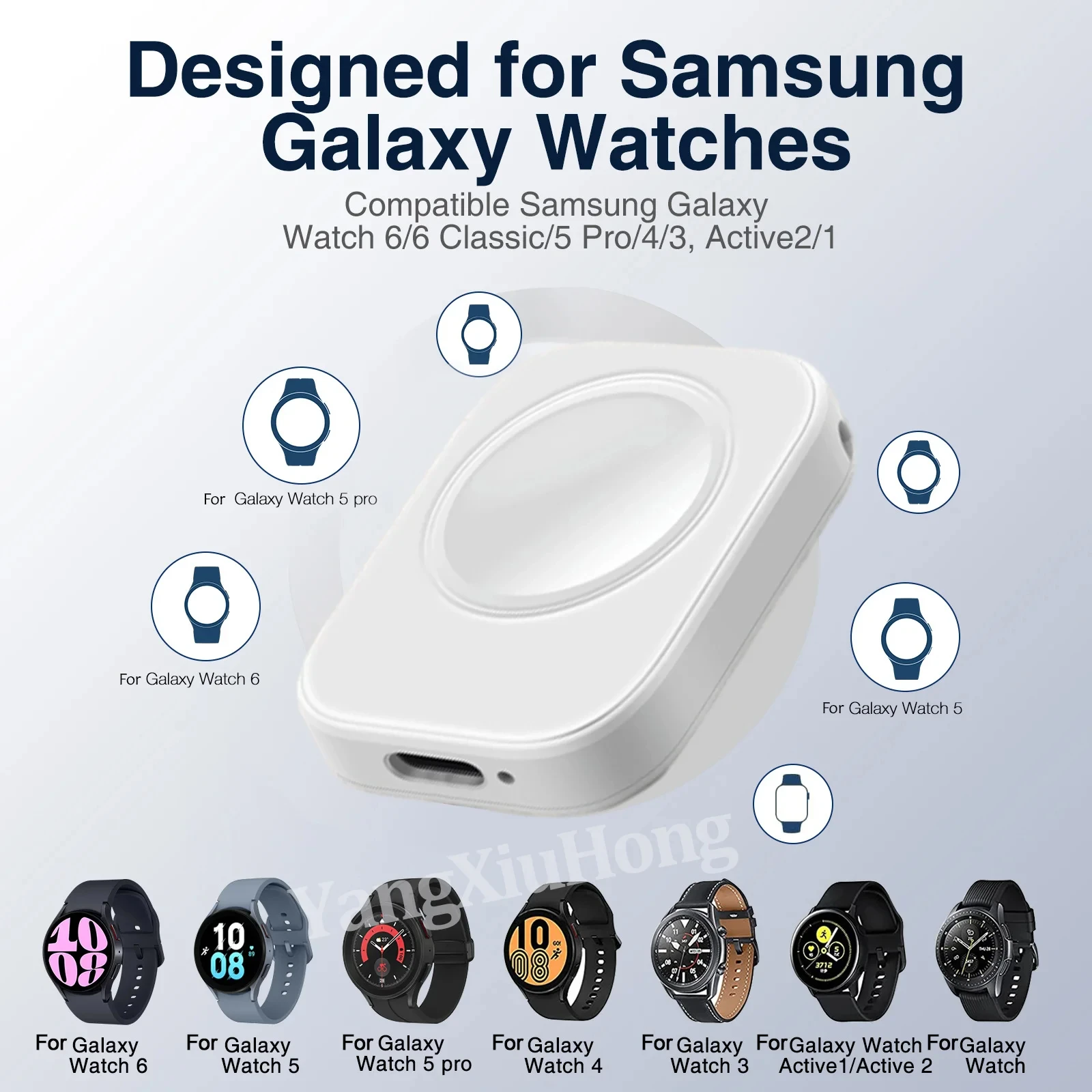 Zegarek magnetyczny bezprzewodowa ładowarka do Samsung Galaxy Watch 6 5 4 3 2 1 Pro USB typu c do ładowania zegarka Galaxy uniwersalna ładowarka