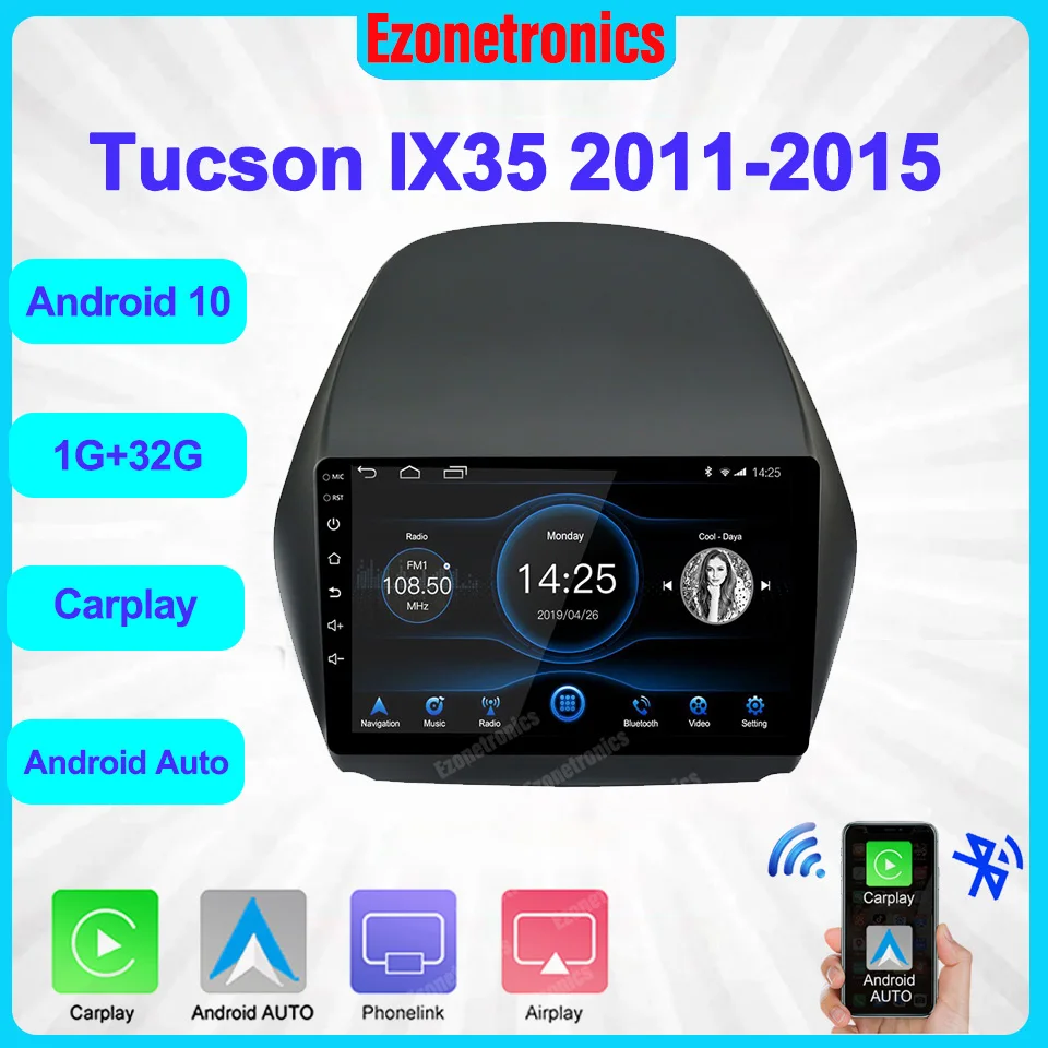 

Автомобильный радиоприемник на Android 10,1 для Hyundai Tucson IX35 2011-2015, сенсорный экран, навигация, Bluetooth, управление рулевым колесом, Mirror Link