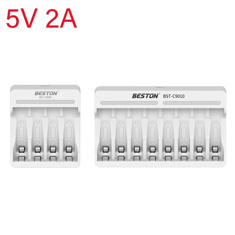 

4/8 Slot for NiMH AA AAA Rechargeable Batteries USB Standalone Battery Smart Charger with 5V 2A Fast Charge 1.2V Battery Charger