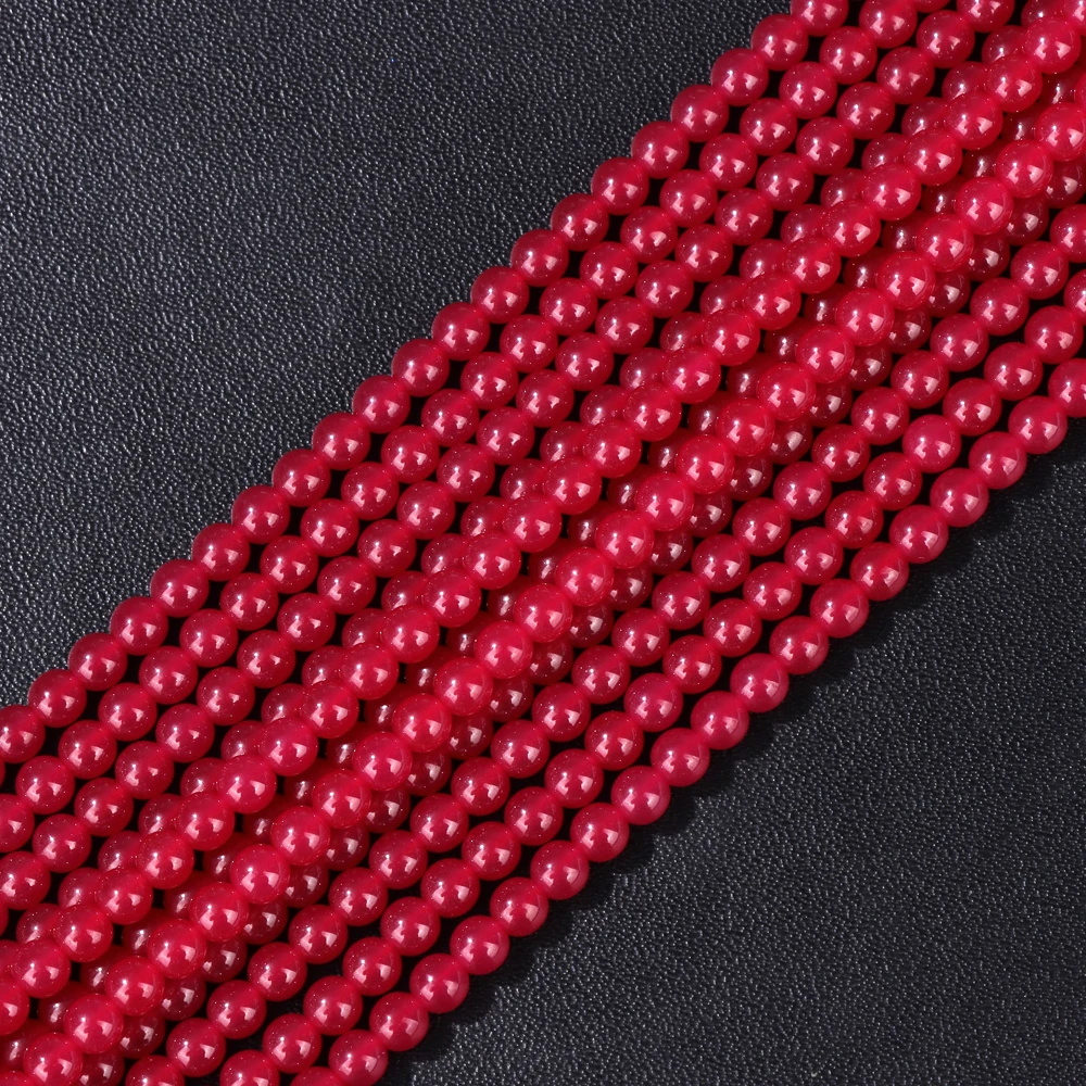 

Red Corundums Stone Beads 2/3/4/5/6mm Natural Smooth Round Loose Spacer Bead For Jewelry Making DIY Necklace Bracelet Earrings