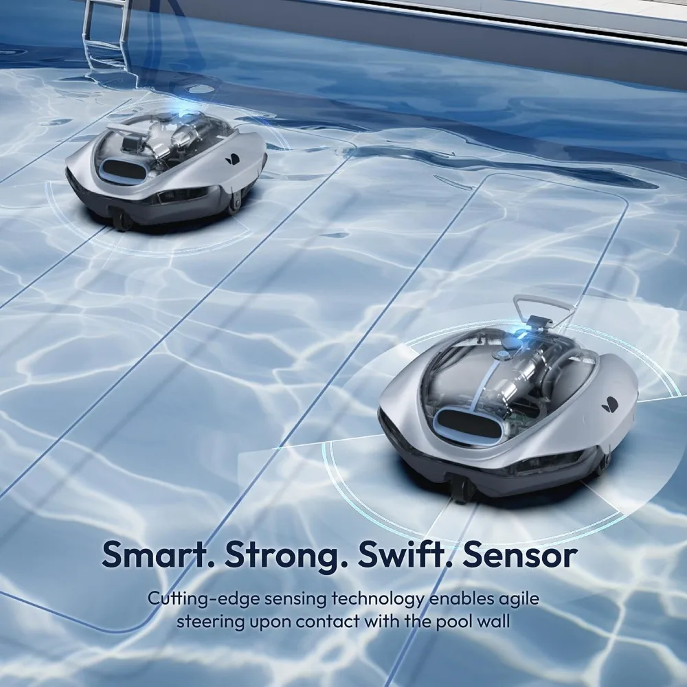 Bubot 300P Robot aspirapolvere per piscina senza fili, aspirapolvere per piscina con aspirazione Bluehole, motori doppi, DirtLock 2.0, parcheggio automatico