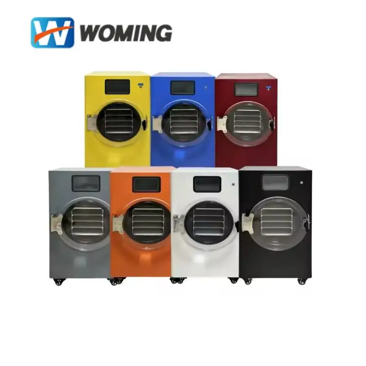 Woming New Model 5 Trays  Home Use Small Scale Lyophilizer HFD-5 Fruit Vegetable Candy Vacuum Freeze Dryer