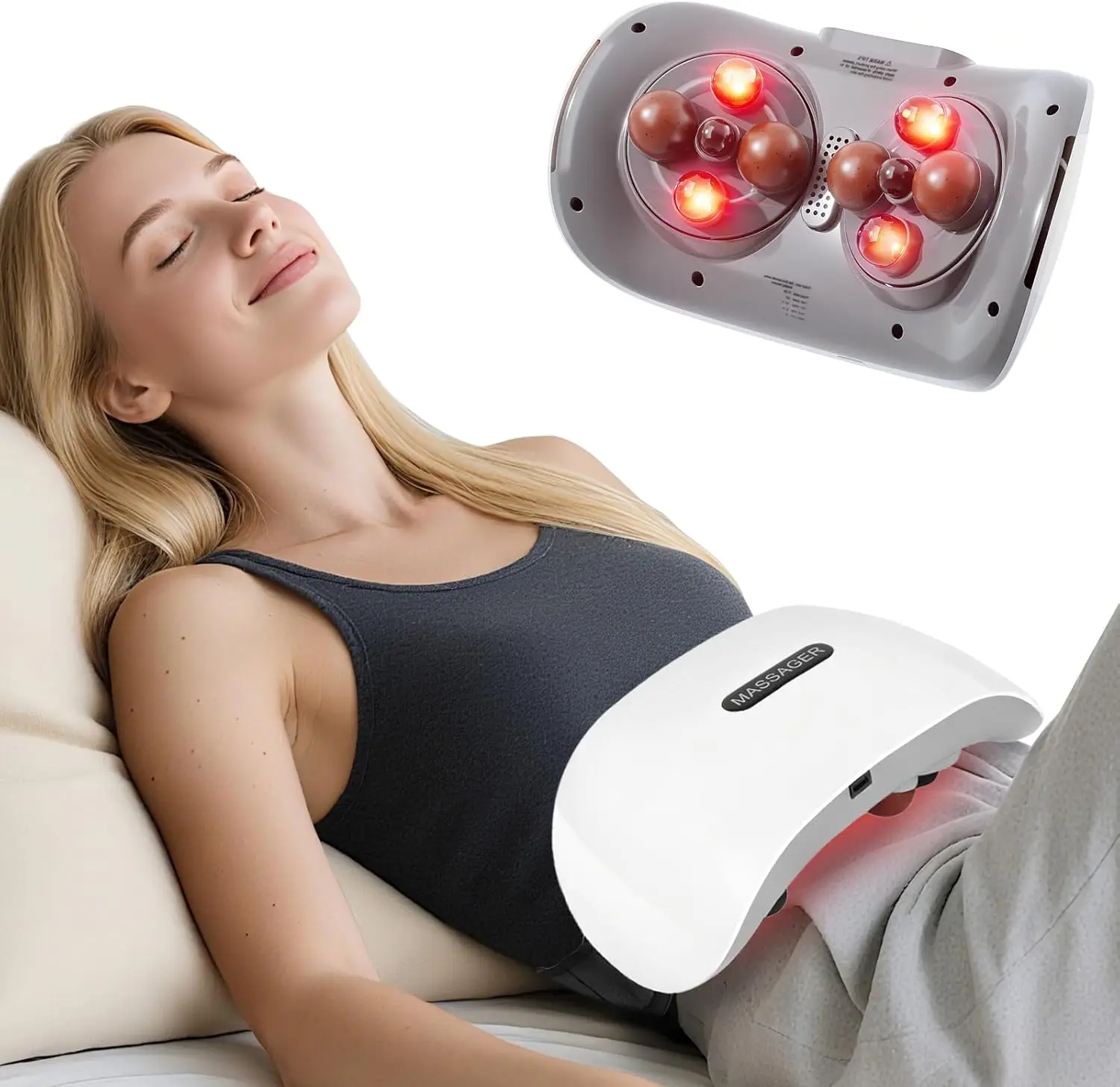 Electric Abdominal Massager, Stomach Massager for Digestion, Abdominal Cellulite Massage with Heat for Relieves Discomfort Cause