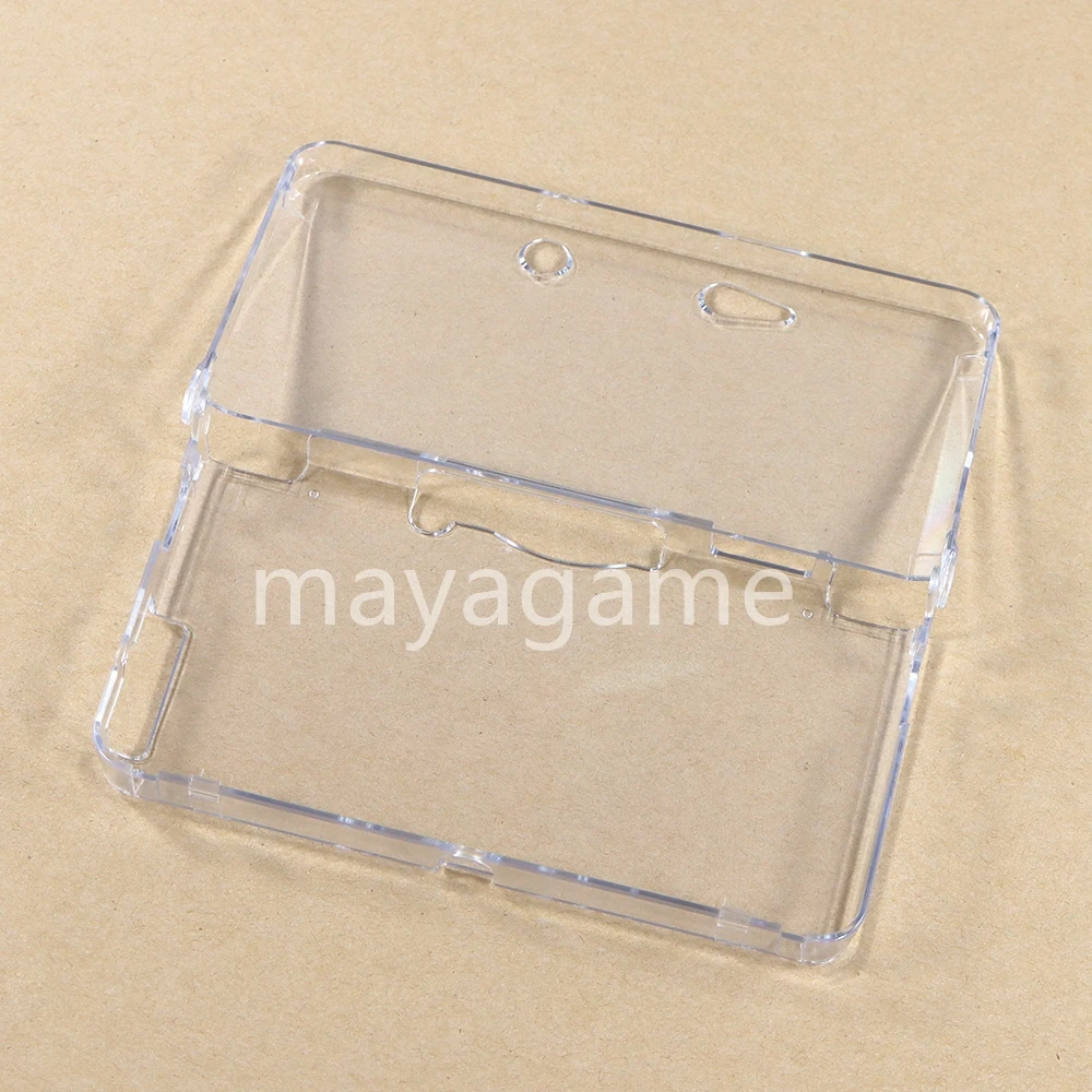 Cristal protetora Shell pele dura capa da caixa, transparente, plástico, transparente, elegante, venda quente, 3DS, 10pcs