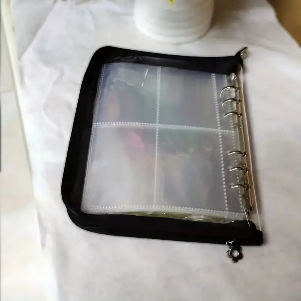 سعة كبيرة تخزين المجوهرات كتيب فضفاضة ورقة زخرفة شفافة مختومة حقيبة حقيبة التخزين مكافحة تشويه سستة الحقيبة السفر