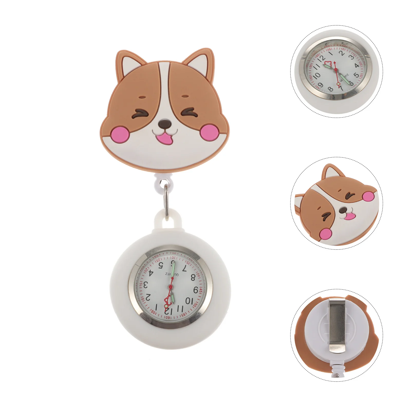 Orologio da tasca da infermiera Orologi da appendere in metallo al quarzo con cartoni animati Portachiavi portatili Regali Accessori per orologi dal design semplice e leggero