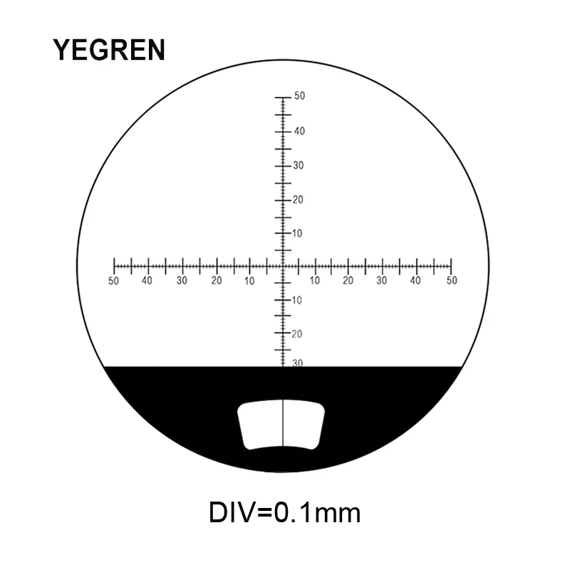 Telescope Eyepiece Micrometer Reticle Scale Diameter 22mm for Binoculars Monocular DIV 0.1mm Microscope Accessories