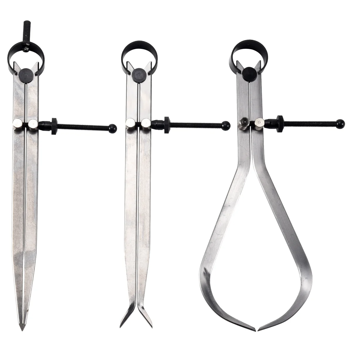 AA91 Spring Inside Outside Divider Caliper Set 8-Inch Machinist Tools 3-Pack