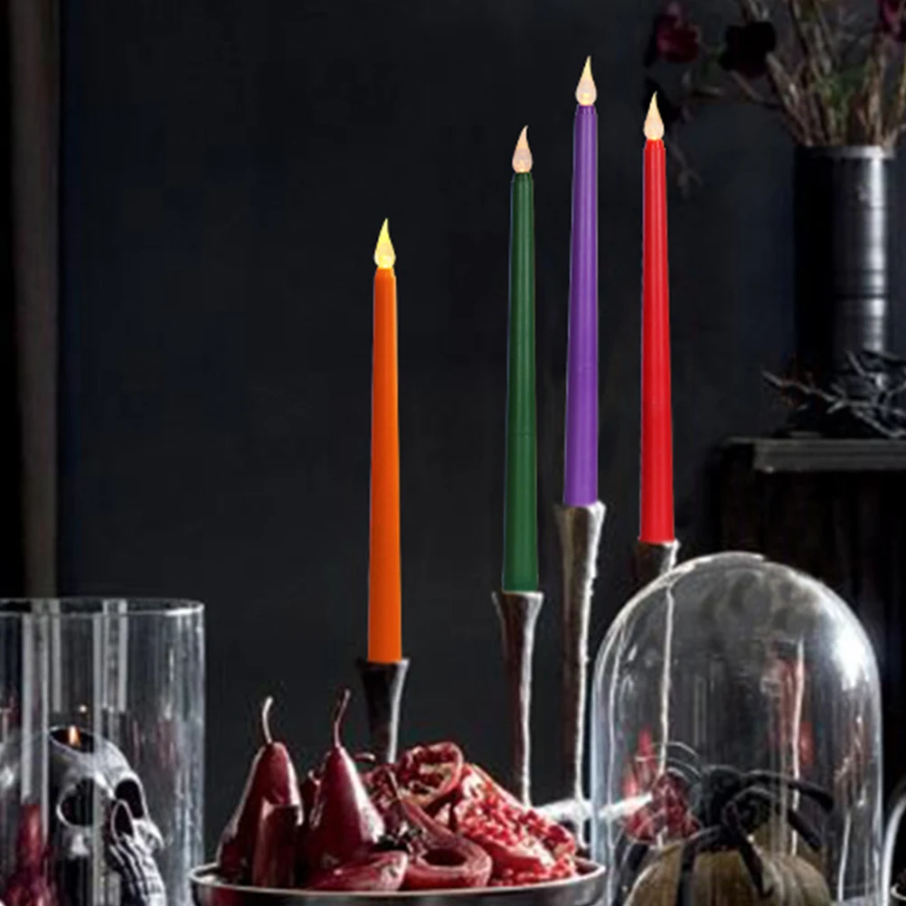 

12Pcs Battery Operated Flameless Taper Candles Led Candlesticks For Home Decor Weddings Birthdays Holiday Celebrations