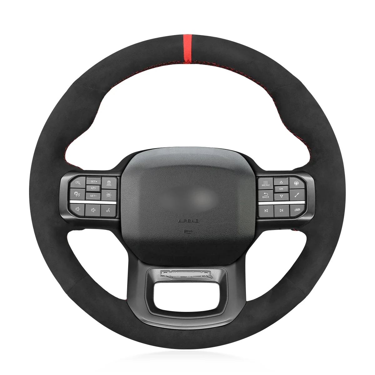 Custom Suede Leather Steering Wheel Cover for Ford F150 F-150 Raptor F250 F-250 Raptor 2021 2022 2023 Car-styling Accessories