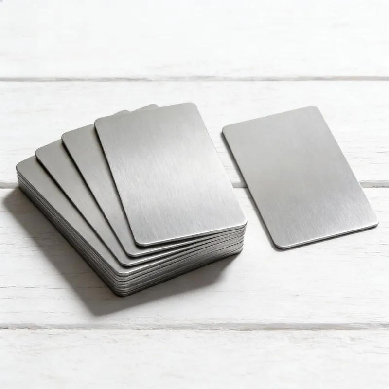 

8PCS Stainless Steel Business Cards Cooperation-Engravable Anti-Oxidation&Anti-Rust for Business Communication