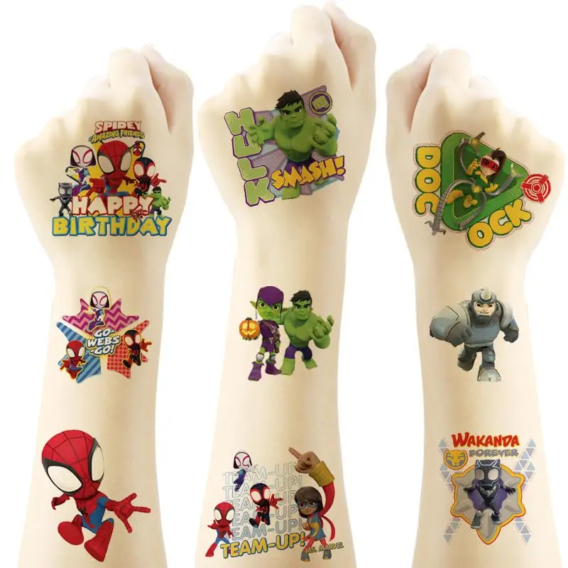 1/4/8pcs Spidey and His Amazing Friends Party Favors Spiderman Tattoo Stickers Birthday Gifts Goodie Bag Fillers Wedding Favors