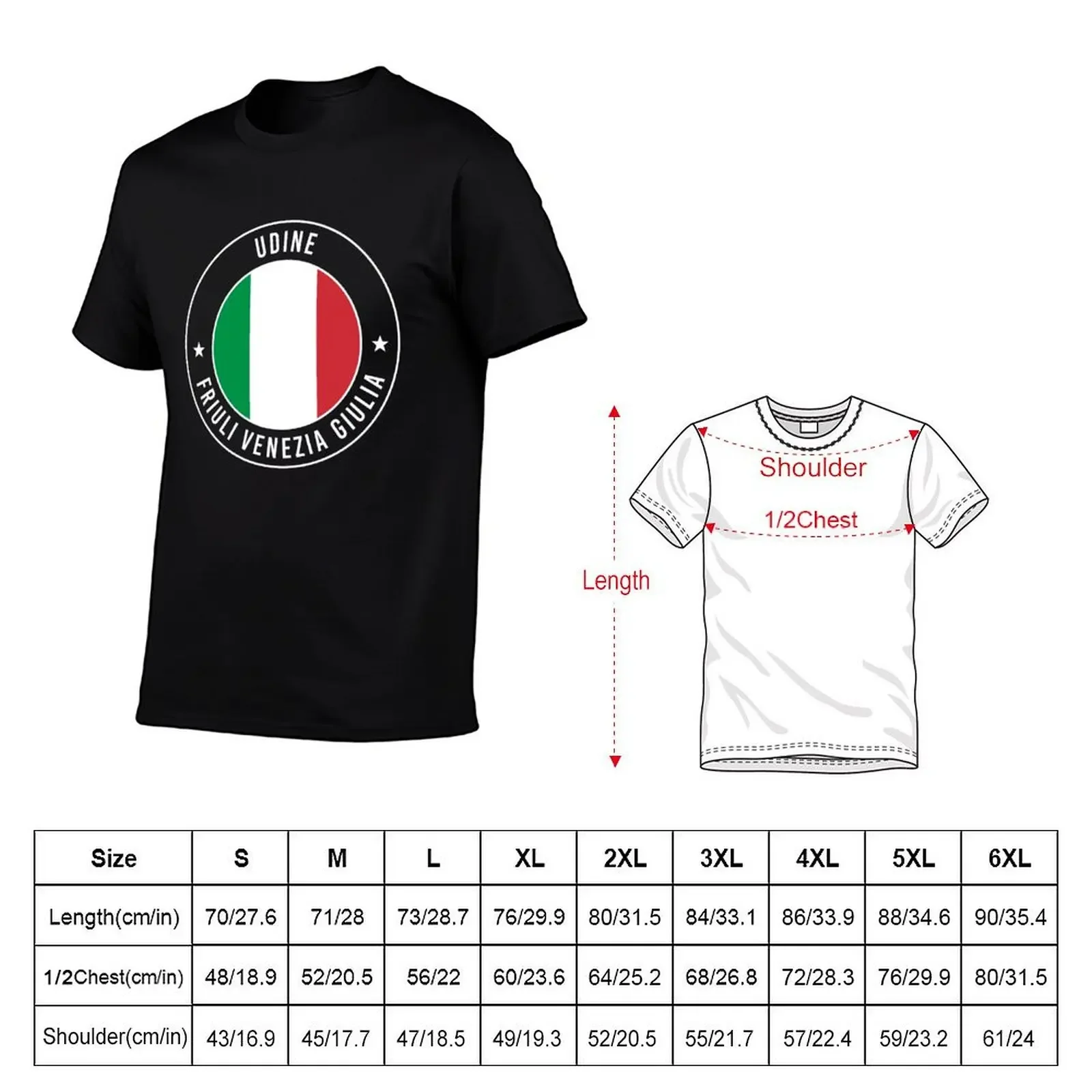 Udine Friuli Venezia Giulia Italia Flag T-Shirt sweat blacks mens funny t shirts