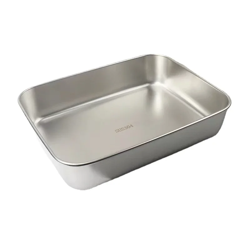 New Food Grade Stainless Steel Kimchi Bowl with Lid, Refrigerator Preservation Box, Hot Pot Side Dish Box,Outdoor Picnic Box