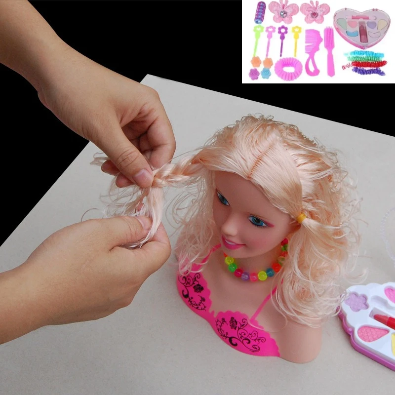 

Simulation Model Combing Hair Makeup Girls' Toy Play House Toy Children's Half Body Doll Hairstyle Toys Home Toys Gifts