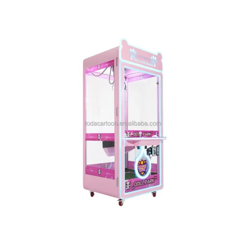 Coin Operated Toy Vending Arcade Claw Crane Machine Cheap Bill Operation Doll Claw Machine With Bill Acceptor