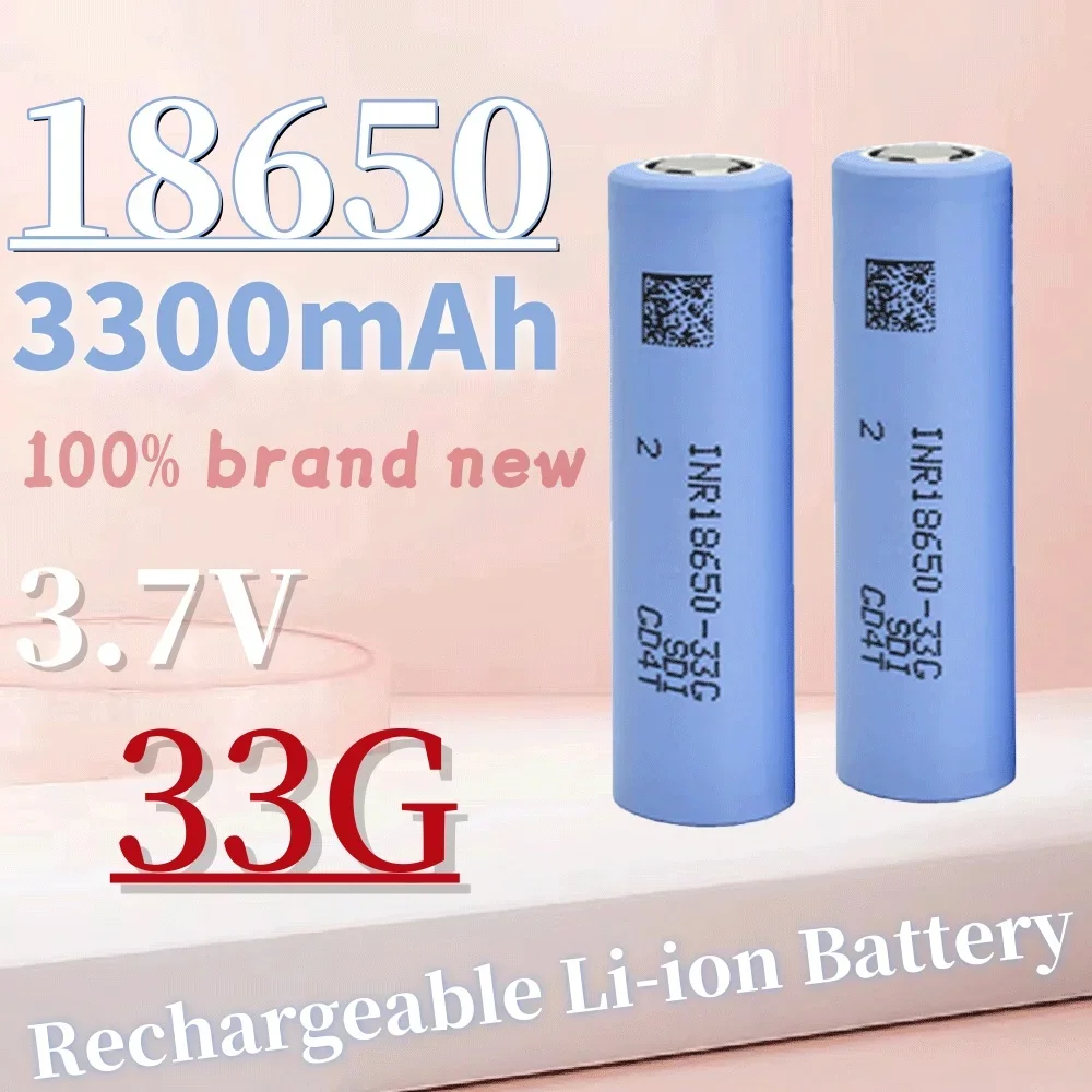 100% New Original 33G 18650 3300mAh Battery INR 18650 Discharge 20A Dedicated for Various Electronic Equipment