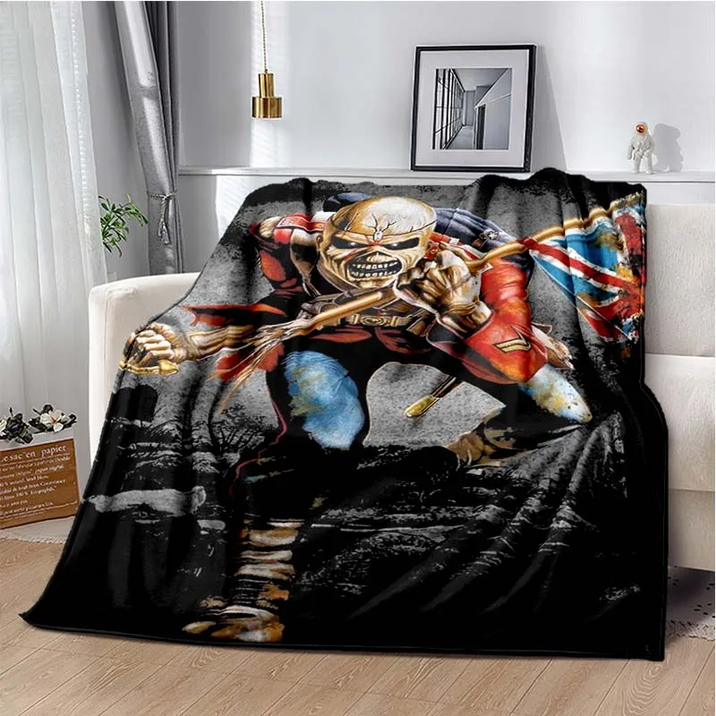 HEAVY-METAL-I-IRON-M-MAIDEN-BAND Super Soft Throw Blanket,Warm Cozy Blanket for Kid,Sofa,Couch,Bedroom,Living Room,Travel,Hiking