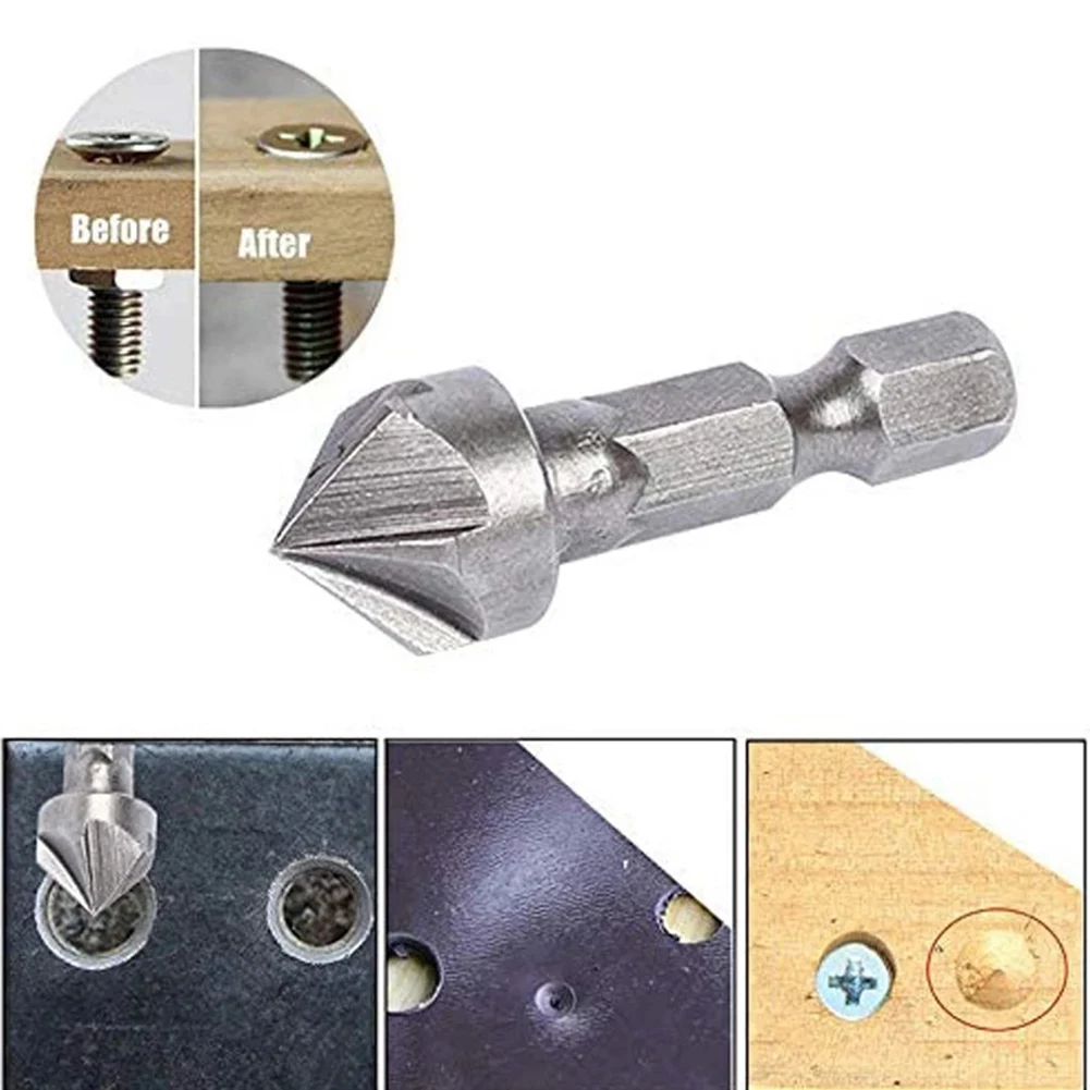 

Сверло с шестью канавками, 90 градусов, фаска, утопленное сверло, шестигранная зенковка для удаления заусенцев, шестигранник 1/4 дюйма, высокое качество, горячая распродажа