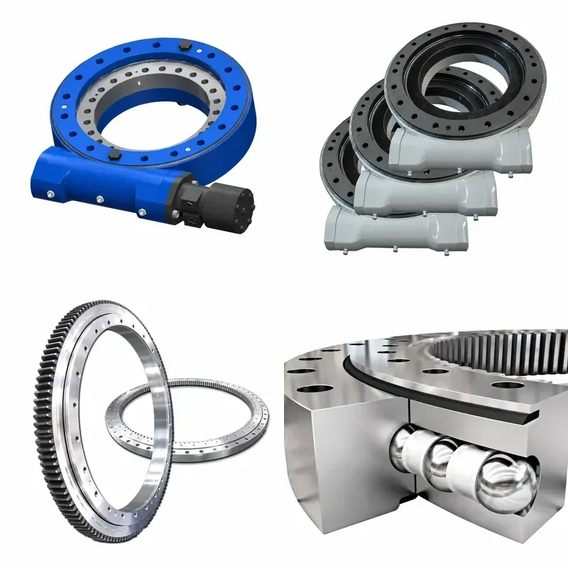 Slewing Bearing Turntable For Engineering Machinery Welding Equipment Worm Gear Drive Industrial Rotation Support