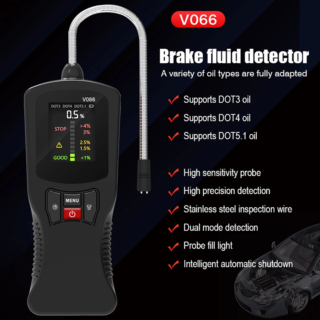 Car Brake Digital Display Diagnosis Brake Fluid Moisture Content Tester Accurate