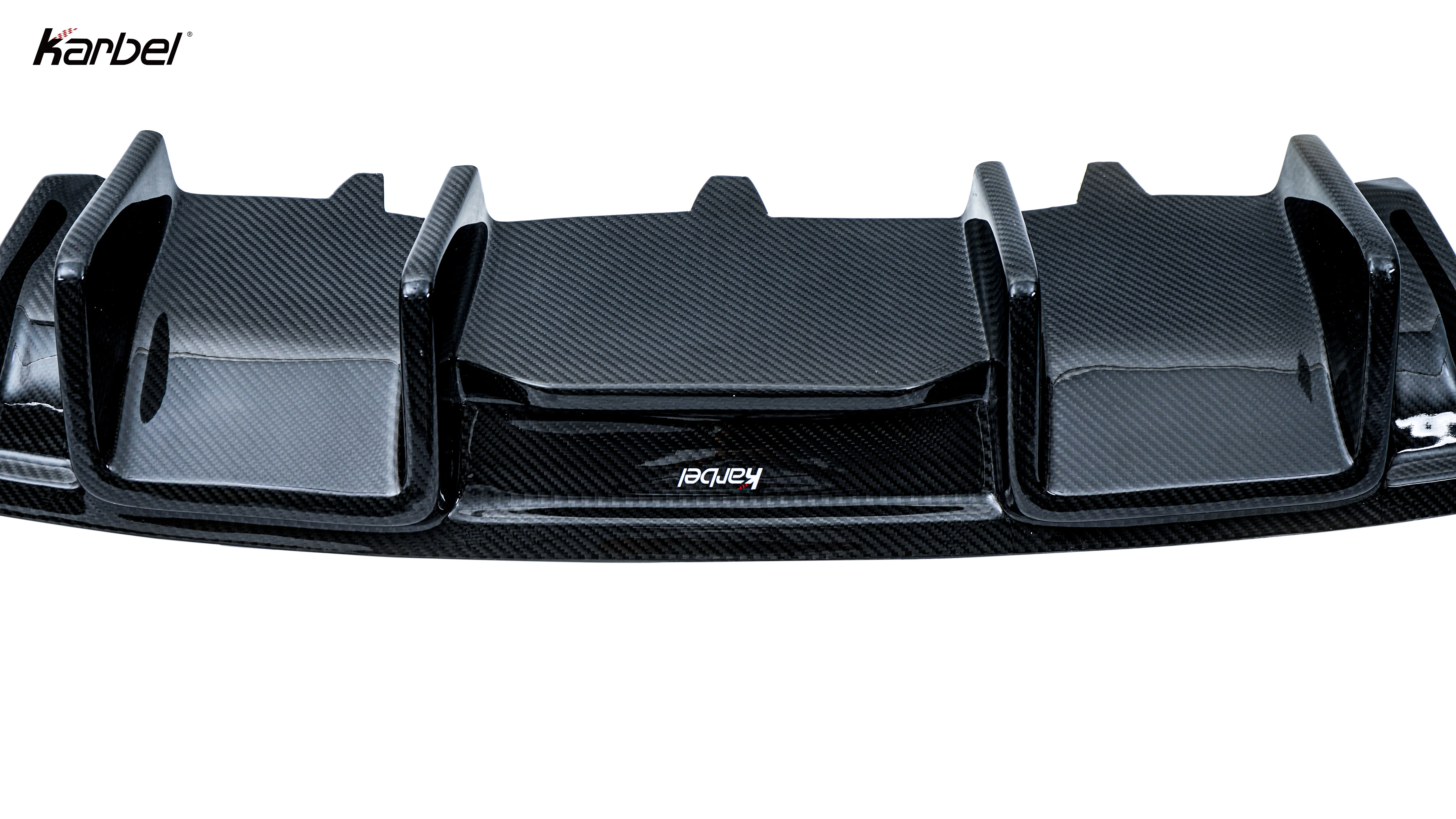 Karbel Diffusers Kb Style Dry Carbon Fiber Look  Rear Bumper Diffuser for Audi A5 B8.5 Standard 2014-2016 view 4