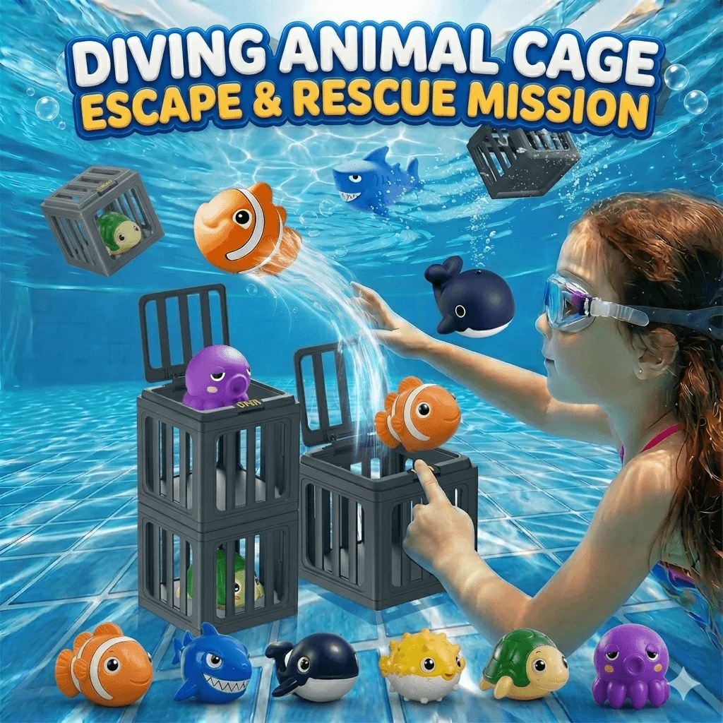 Pool Party Swimming Diving Toys Fish Floating Animal Water Toy For Kids Toddlers Adults Summer Bath Toy